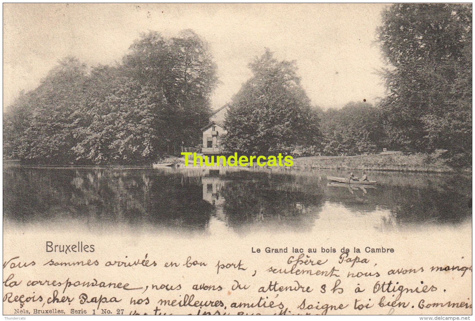 CPA BRUXELLES NELS SERIE 1 No 27 LE GRAND LAC AU BOIS DE LA CAMBRE - Forêts, Parcs, Jardins