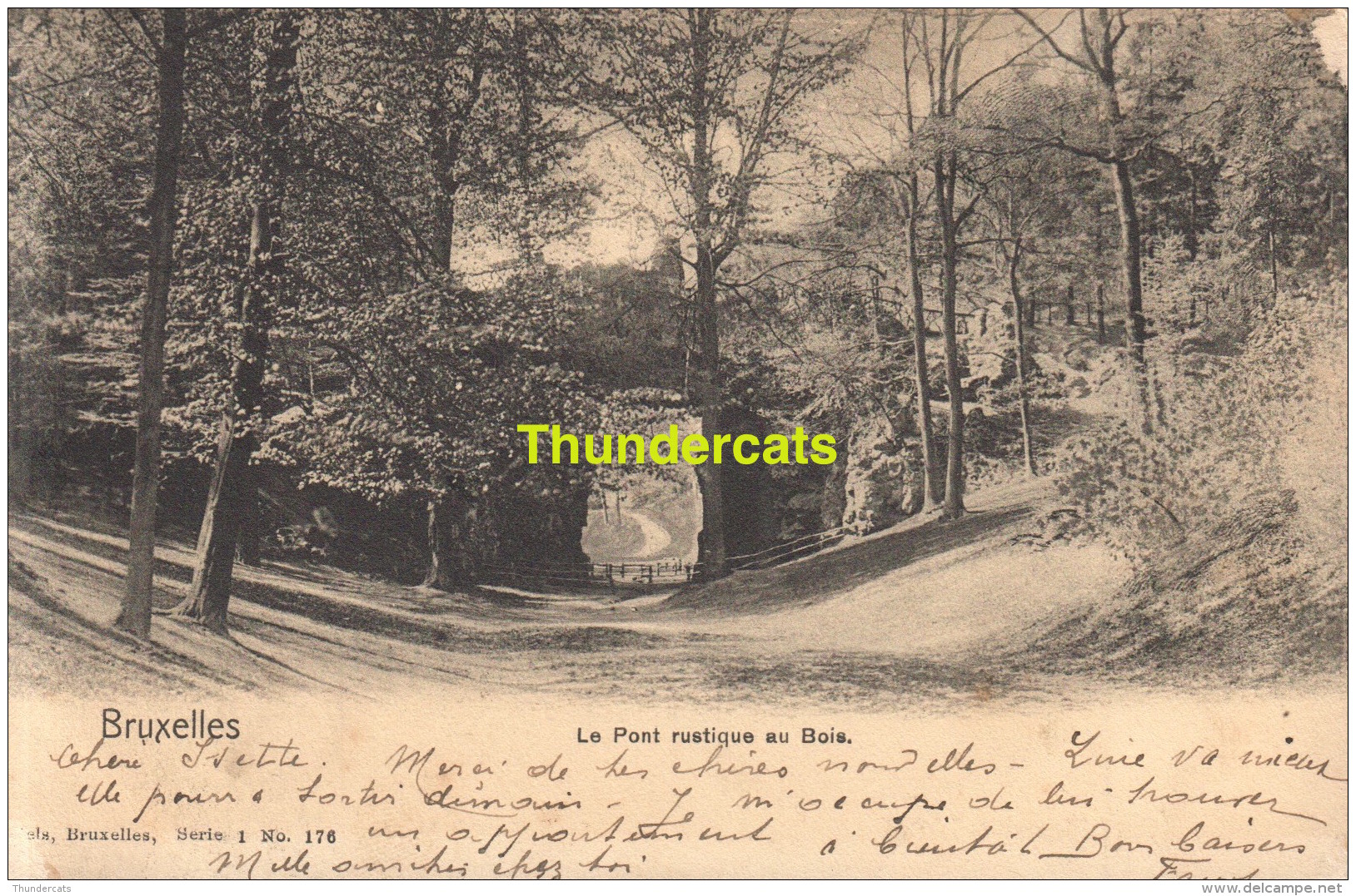 CPA BRUXELLES NELS SERIE 1 No 176 LE PONT RUSTIQUE AU BOIS - Forêts, Parcs, Jardins