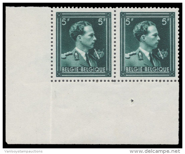 N° 696-V 1 (paar)  (OBP &euro; 60) - 1936-1957 Offener Kragen