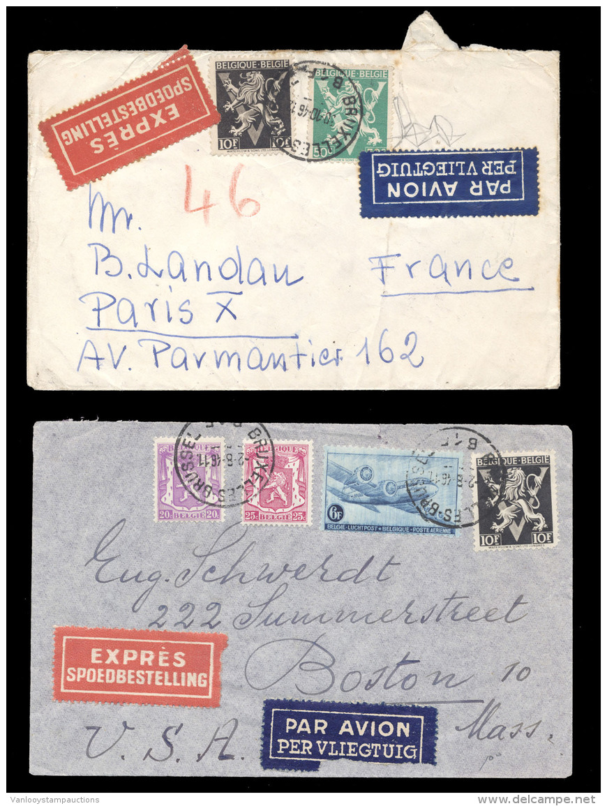 1945/1946, 7 Brieven Gefrankee - Weltkrieg 1939-45 (Briefe U. Dokumente)