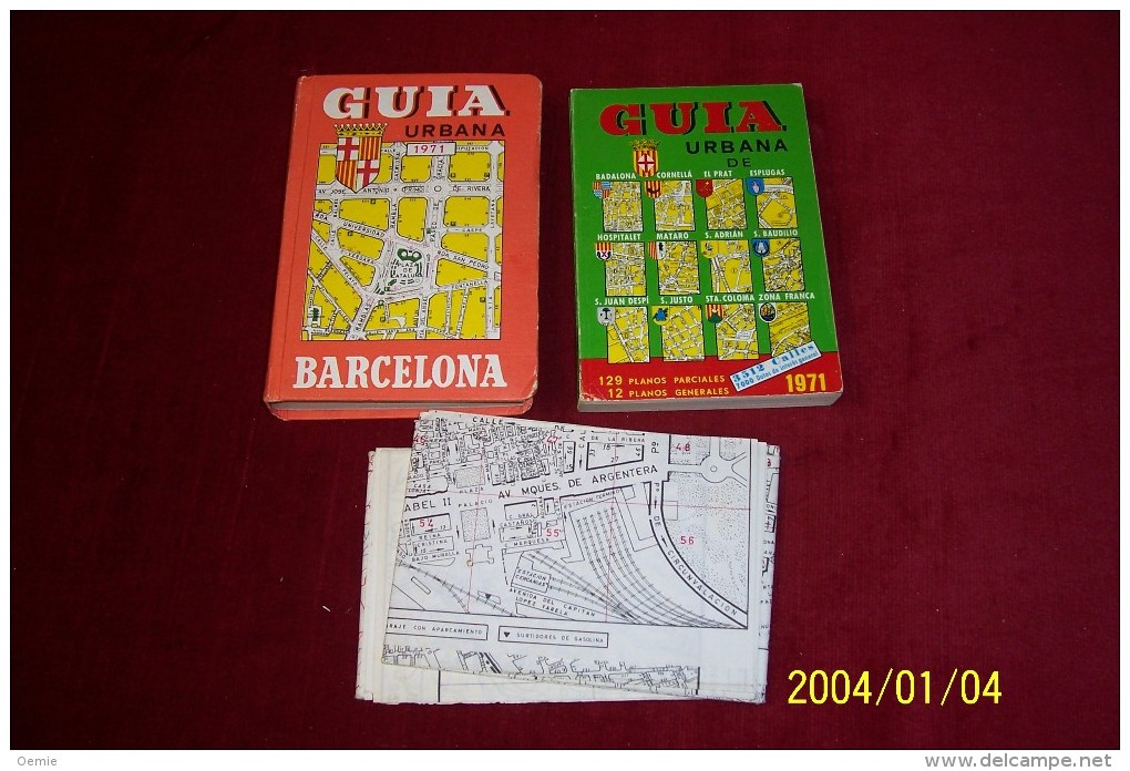 PLAN DE BARCELONE   °° GUIA UEBANA BARCELONA  1971 - Pratique