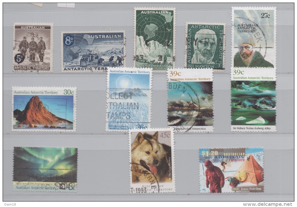 AUSTRALIE TERRITOIRE ANTARCTIQUE LOT 12 TIMBRES 1959/1997  COTE 23 € - Lots & Serien