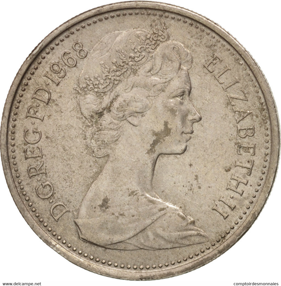 Monnaie, Grande-Bretagne, Elizabeth II, 5 New Pence, 1968, TTB+, Copper-nickel - Altri & Non Classificati