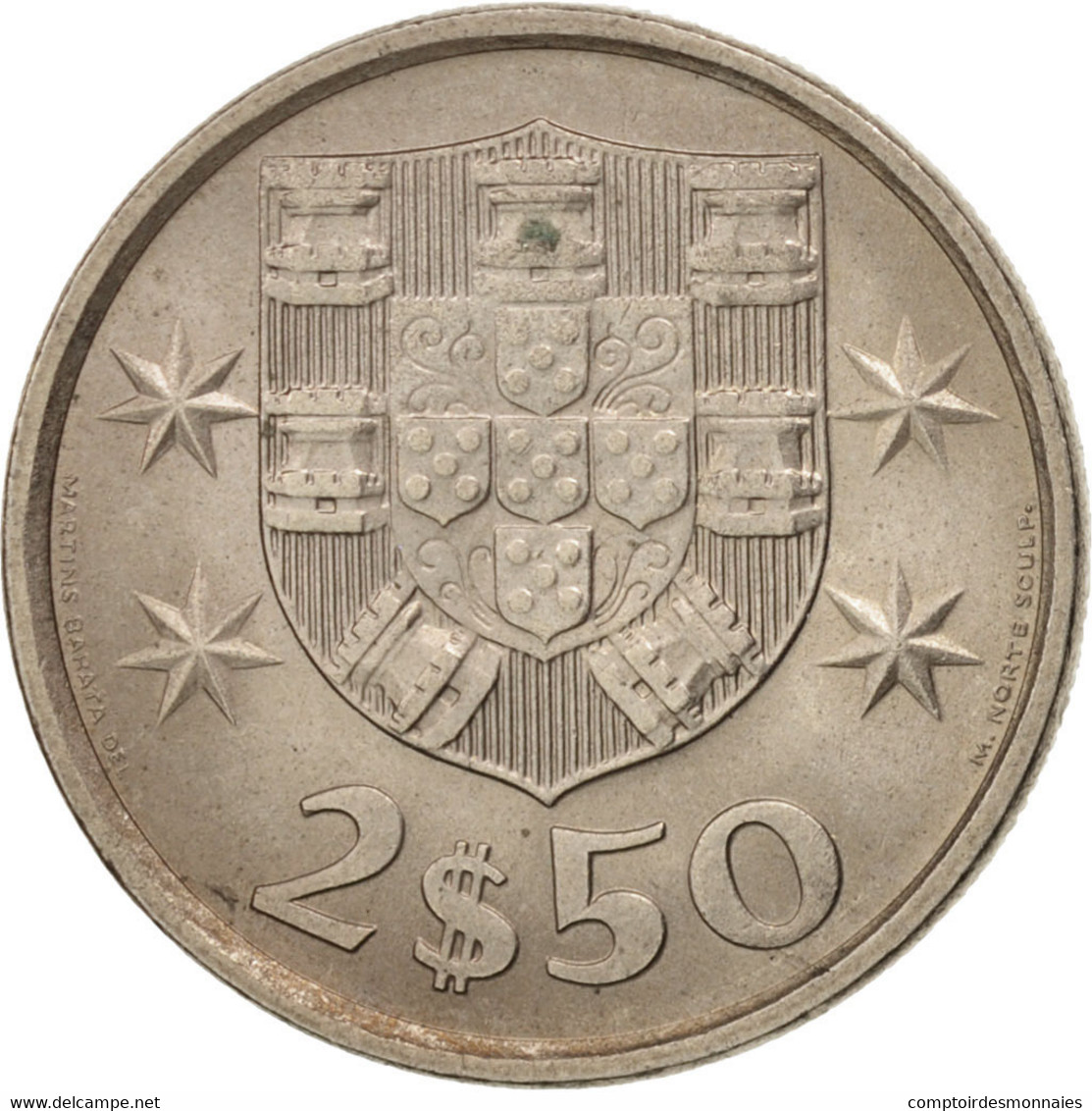 Monnaie, Portugal, 2-1/2 Escudos, 1980, SUP, Copper-nickel, KM:590 - Portugal