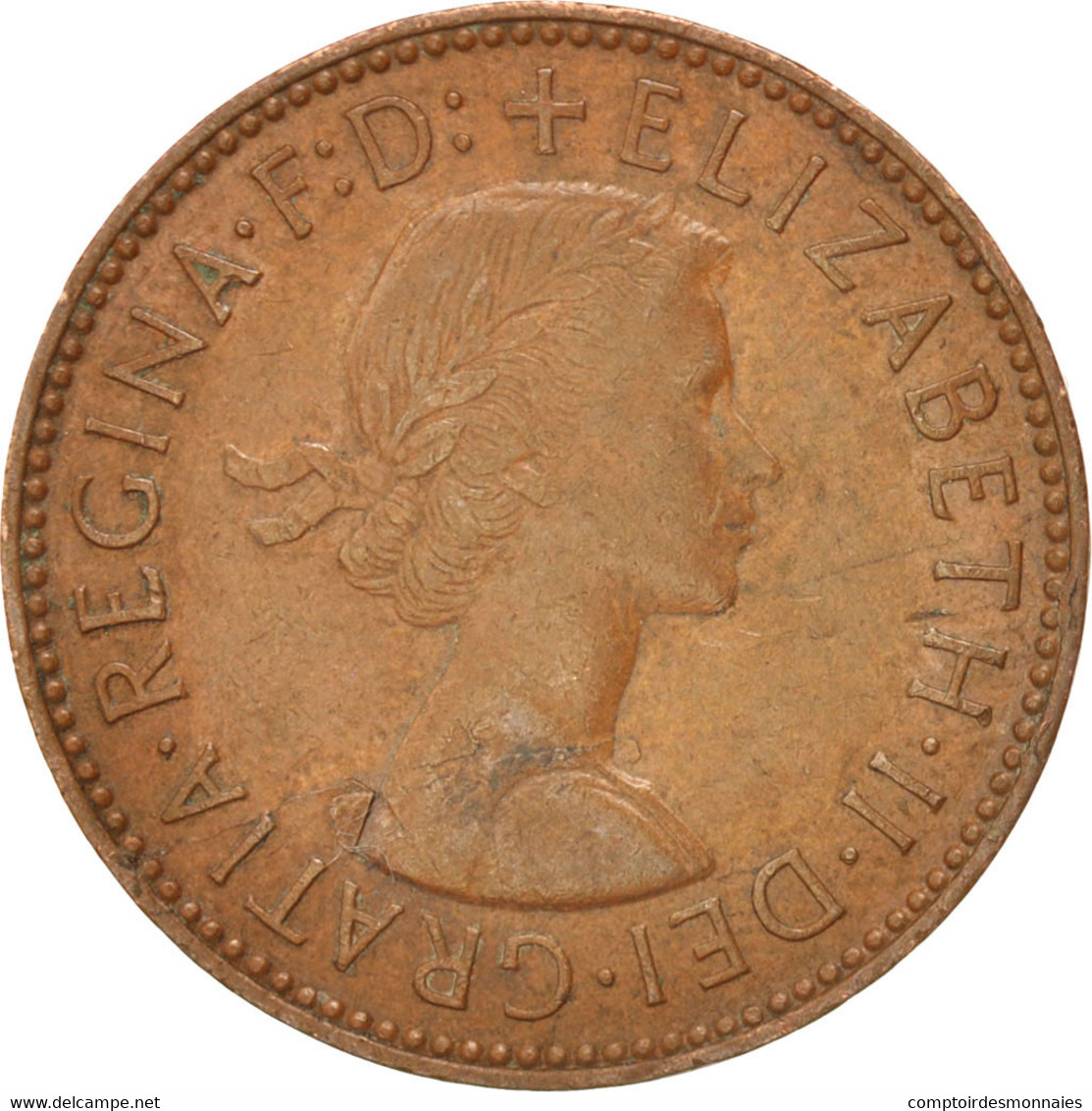 Monnaie, Grande-Bretagne, Elizabeth II, 1/2 Penny, 1965, TTB, Bronze, KM:896 - C. 1/2 Penny