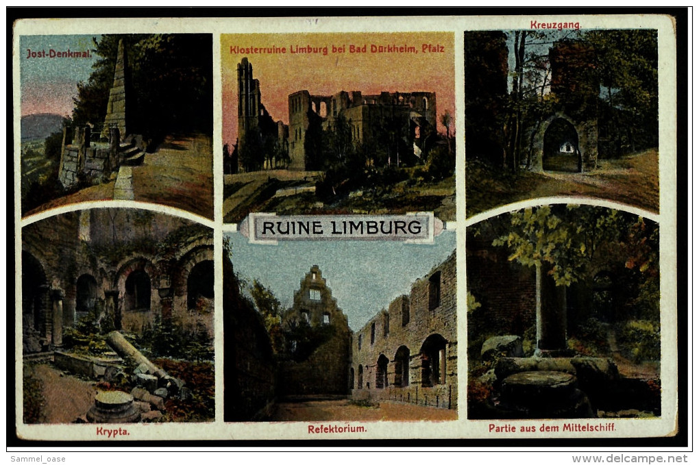 Bad Dürkheim - Kloster-Ruine Limburg  -  Mehrbild-Ansichtskarte Ca. 1930    (5867) - Bad Duerkheim