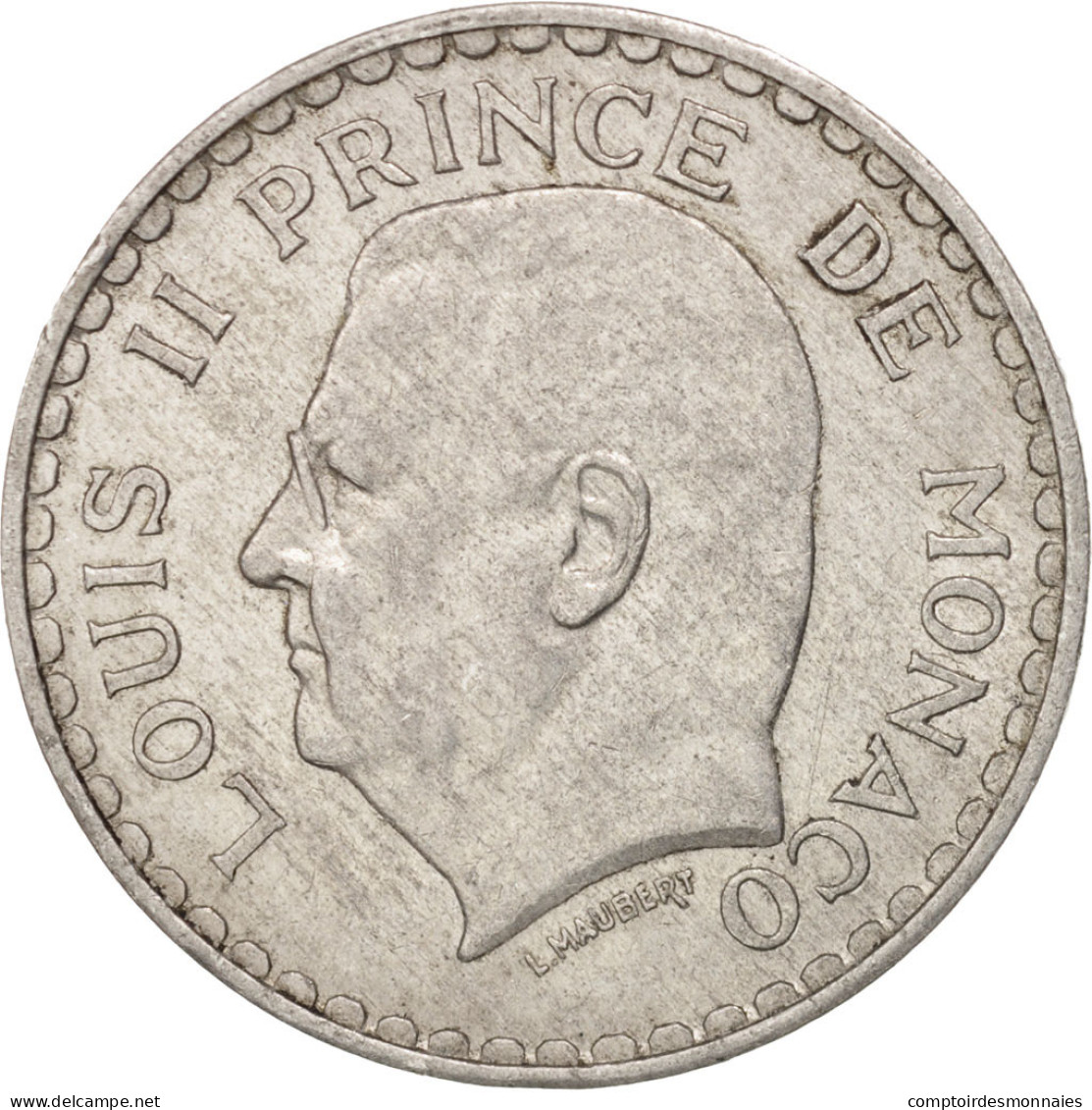 Monnaie, Monaco, Louis II, 5 Francs, 1945, TTB, Aluminium, KM:122, Gadoury:MC135 - 1922-1949 Louis II