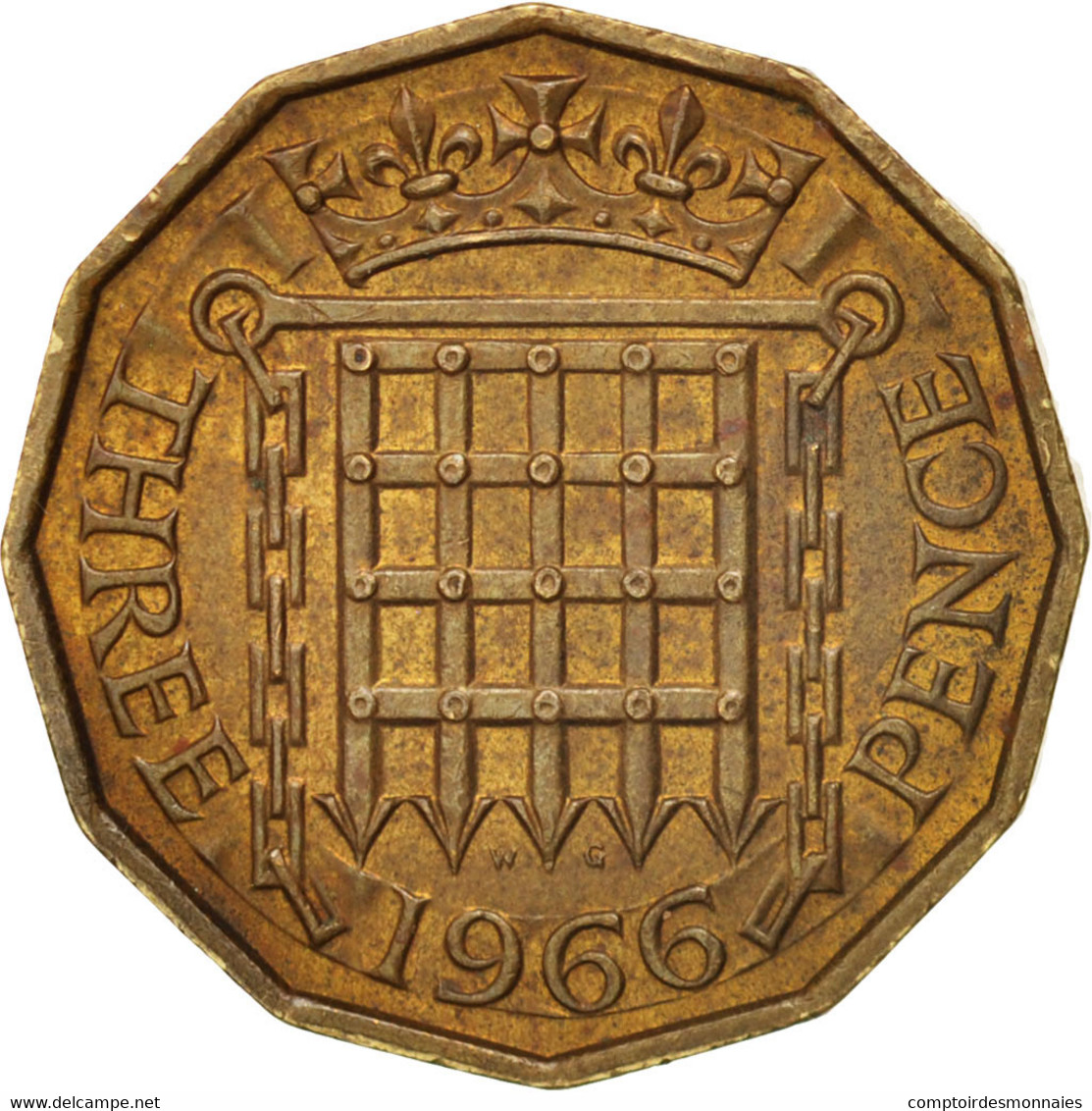 Monnaie, Grande-Bretagne, Elizabeth II, 3 Pence, 1966, SUP, Nickel-brass, KM:900 - F. 3 Pence