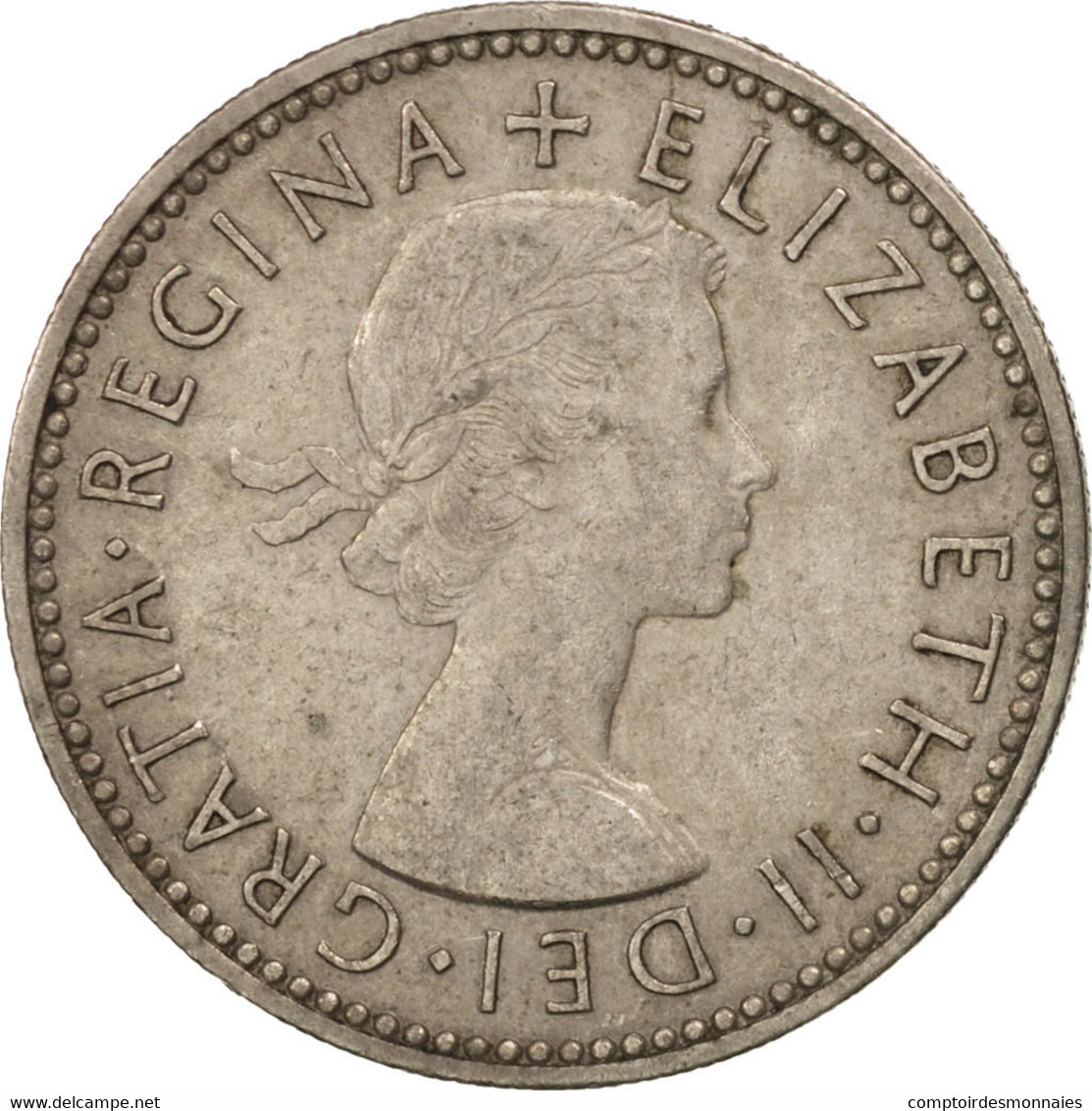 Monnaie, Grande-Bretagne, Elizabeth II, Shilling, 1956, TTB, Copper-nickel - I. 1 Shilling