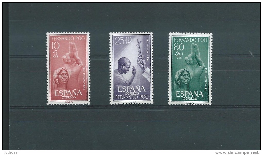 FERNANDO PO -ESPAGNE(COLONIE-MANDATS) 1961 MNH/** EDIFIL 196-198 - Mandats