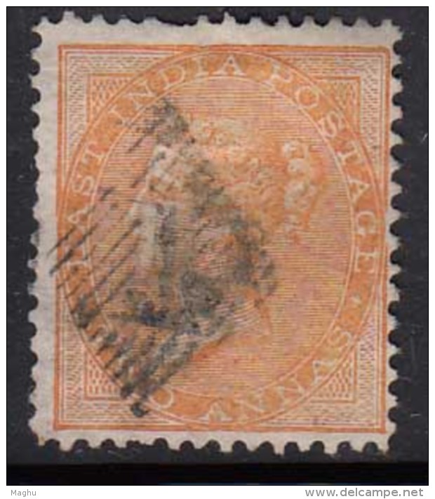 Foreign Mail Strike '1', British East India Used Abroad, Early Indian Cancellations, Renouf  / Cooper Type 4, - 1854 East India Company Administration