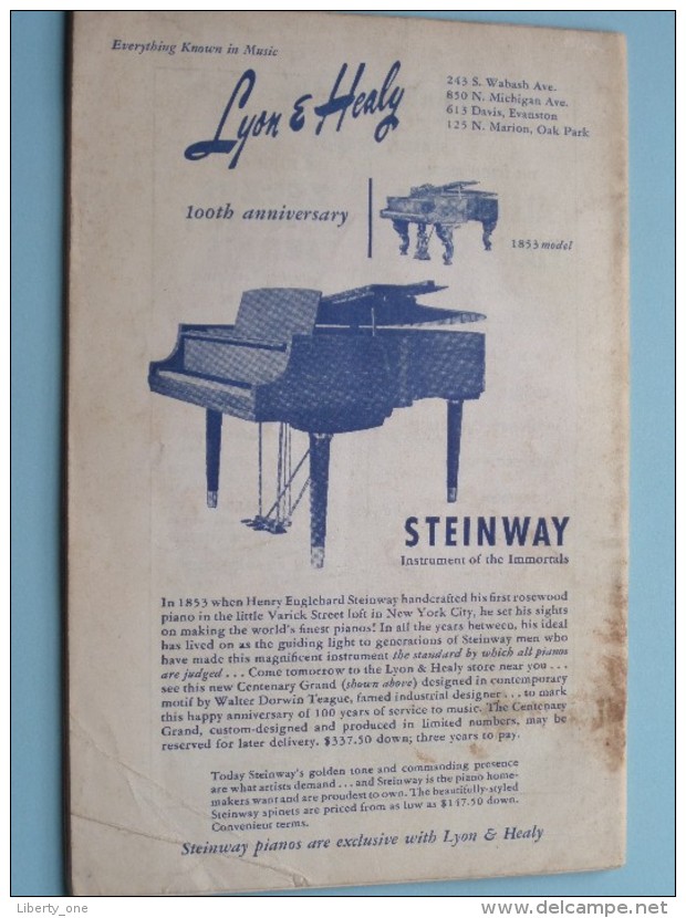 CHICAGO SYMPHONY ORCHESTRA Twenty-Eight Program April 22-23 ( Sixty-Third Season ) 1954 !! - Programmes