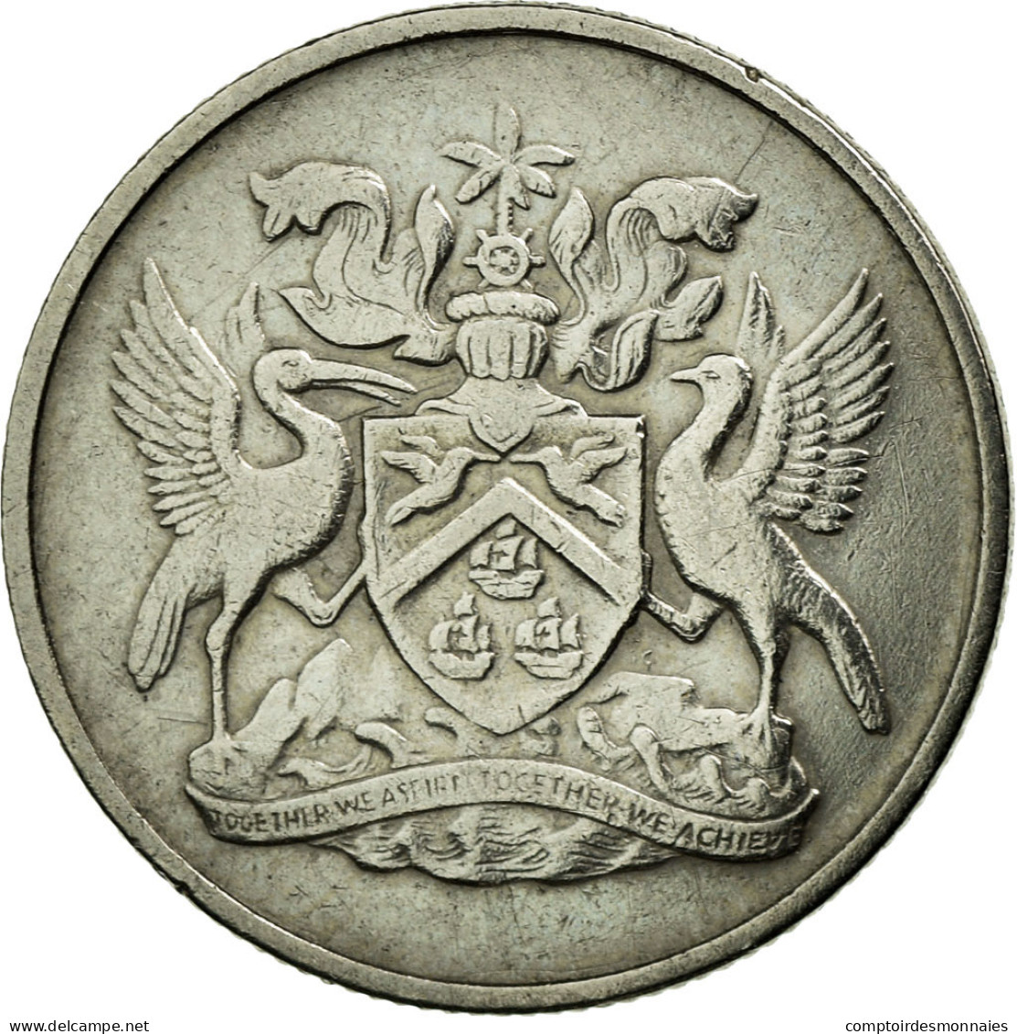 Monnaie, TRINIDAD & TOBAGO, 10 Cents, 1972, Franklin Mint, TTB, Copper-nickel - Trinité & Tobago