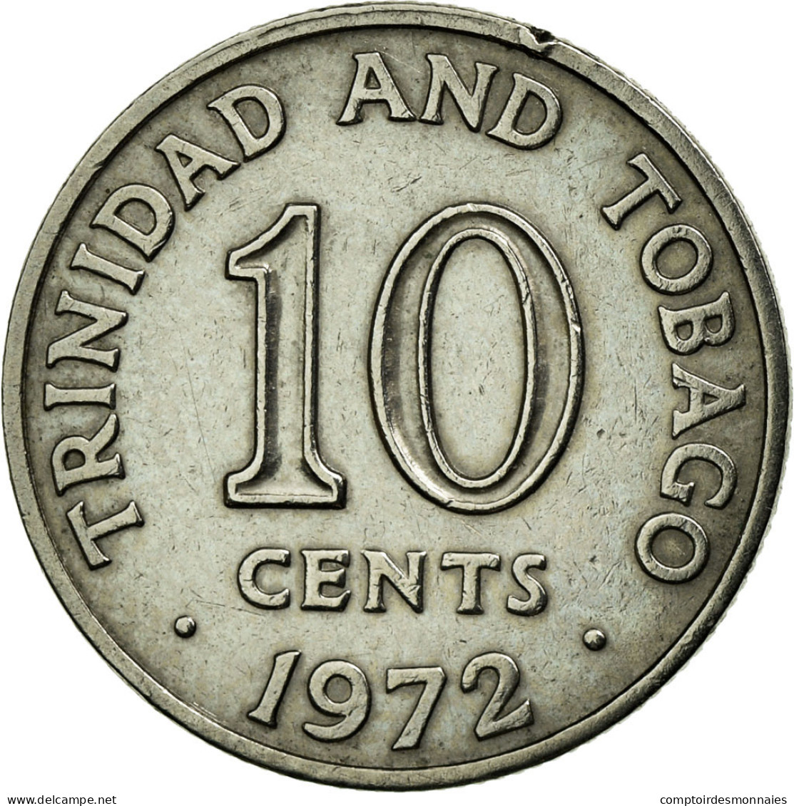 Monnaie, TRINIDAD & TOBAGO, 10 Cents, 1972, Franklin Mint, TTB, Copper-nickel - Trinidad Y Tobago