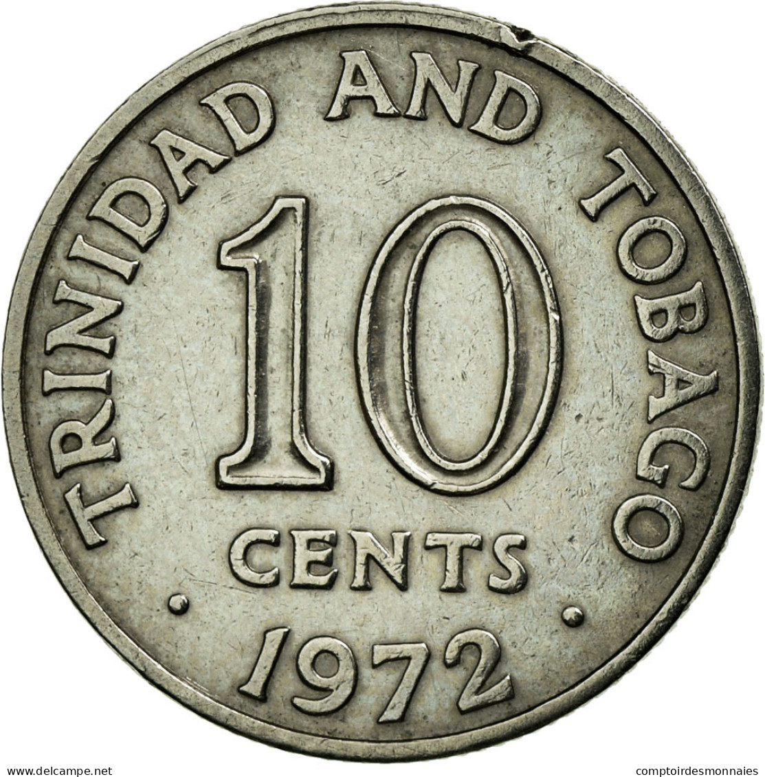 Monnaie, TRINIDAD & TOBAGO, 10 Cents, 1972, Franklin Mint, TTB, Copper-nickel - Trinité & Tobago