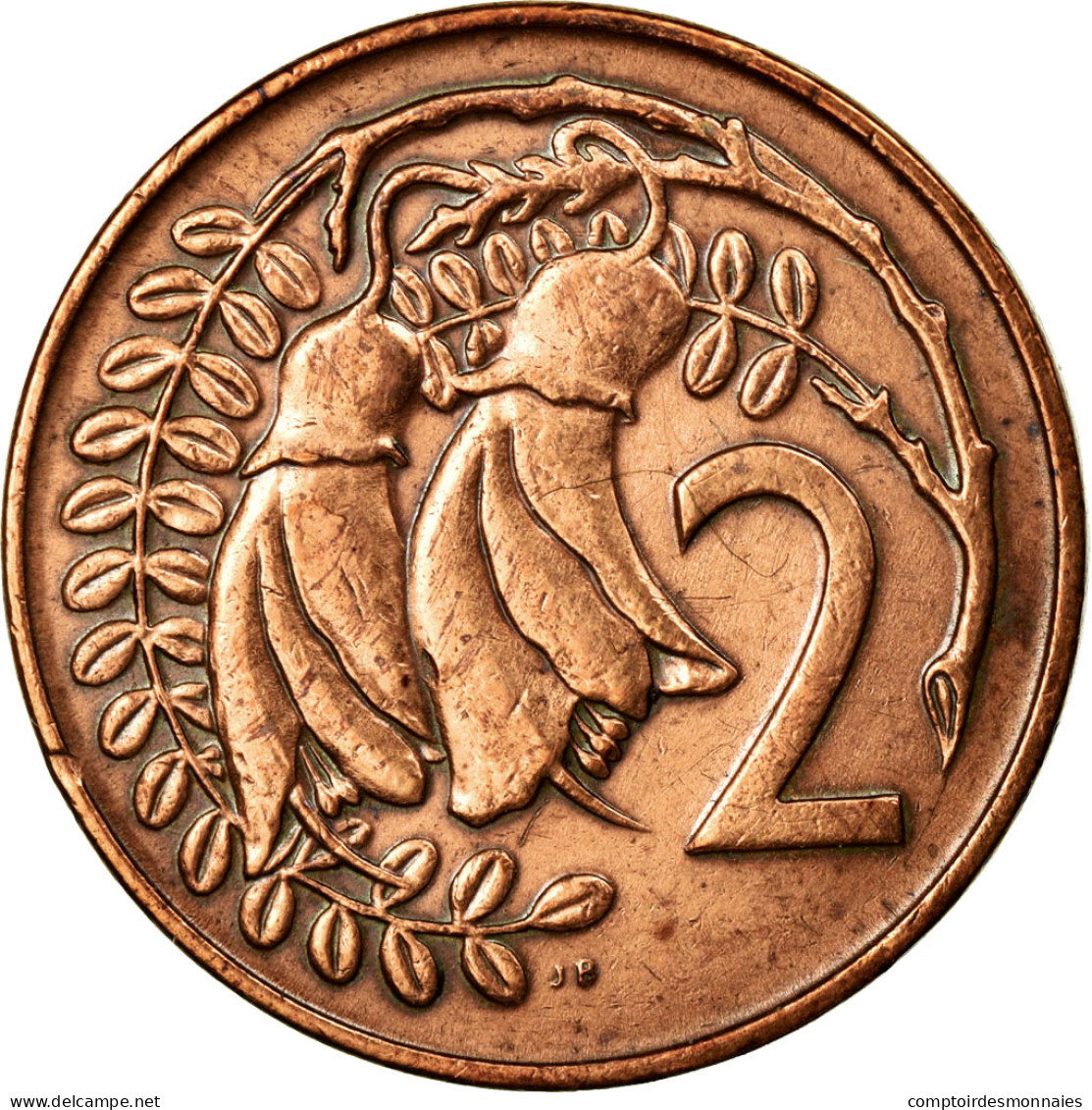 Monnaie, Nouvelle-Zélande, Elizabeth II, 2 Cents, 1974, TTB+, Bronze, KM:32.1 - New Zealand