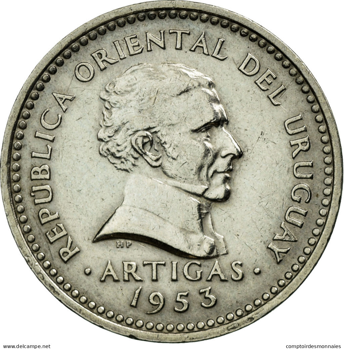 Monnaie, Uruguay, 5 Centesimos, 1953, TTB, Copper-nickel, KM:34 - Uruguay