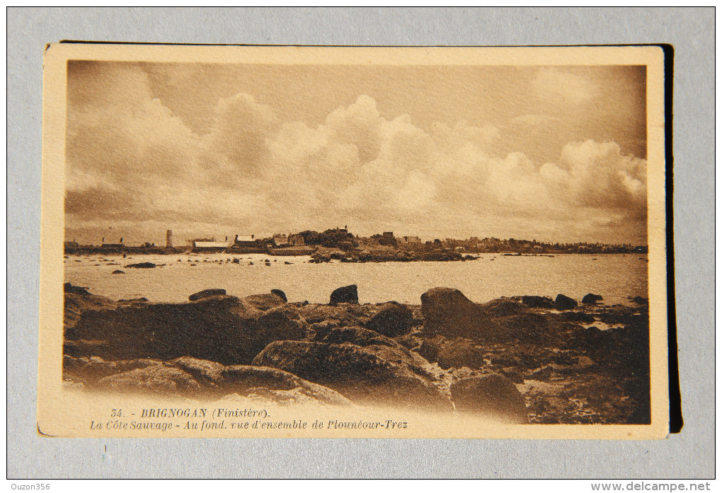 BRIGNOGAN (FINISTERE), La Côte Sauvage, Au Fond Vue D'ensemble De Plounéour-Trez - Brignogan-Plage