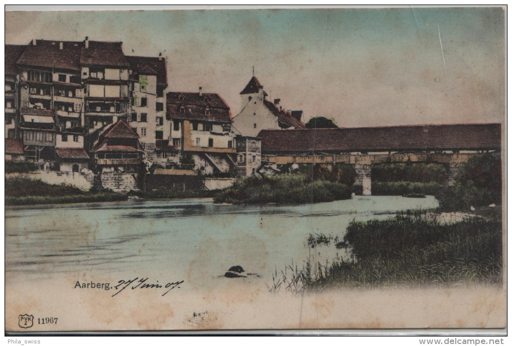 Aarberg Mit Brücke Und Aare - Aarberg