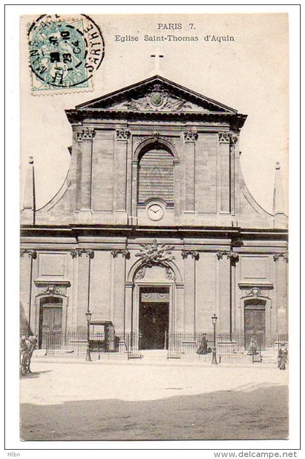 Cpa   Paris    Eglise Saint Thomas D´Aquin     TBE - Eglises