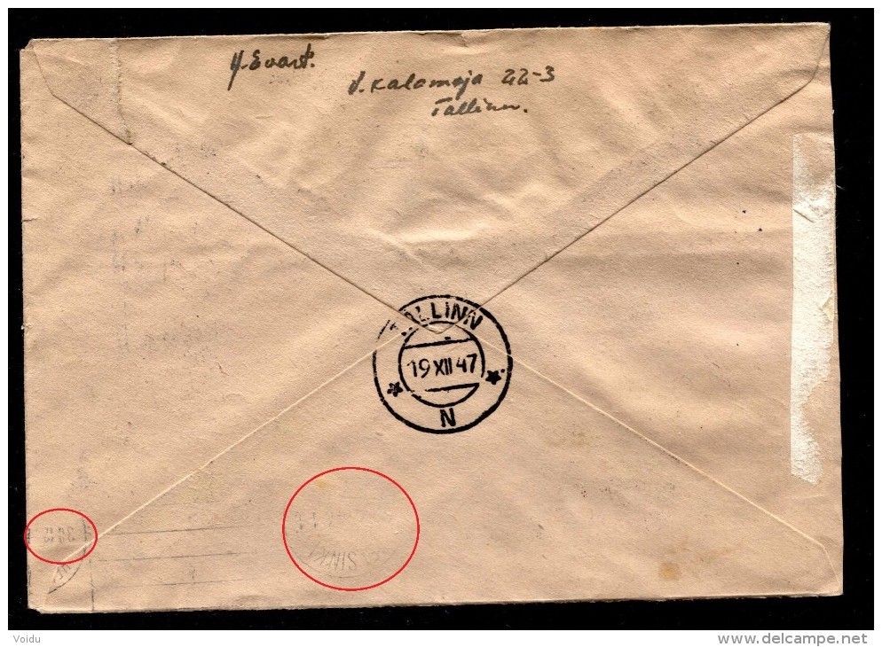 Russia 1947 Letter Tallinn To Helsiniki - Brieven En Documenten