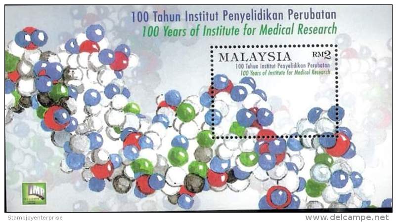 Malaysia 100 Years Of Institute For Medical Research-IMR 2000 Molecular DNA (miniature Sheet) MNH - Malaysia (1964-...)