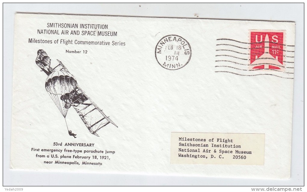 USA SMITHSONIAN INSTITUTION ANTIONAL AIR AND SPACE MUSEUM COVER 1974 - Etats-Unis