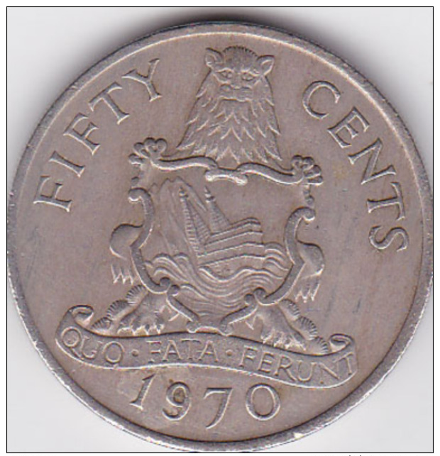 BERMUDES - PIECE 50 CENTS - 1970 - Bermuda