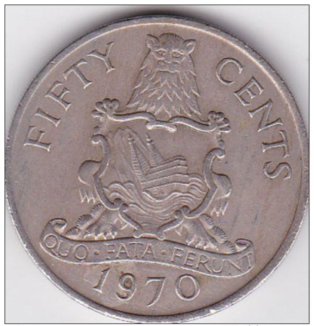 BERMUDES - PIECE 50 CENTS - 1970 - Bermudes