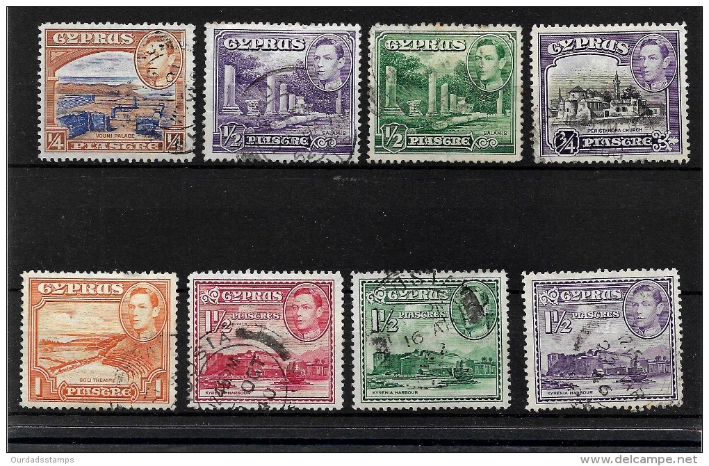 Cyprus 1938 KGVI Complete Set To 18 Pi, Good Used (4273) - Zypern (...-1960)