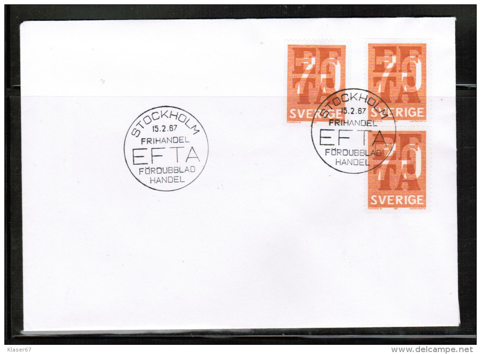 EUROPEAN IDEAS 1967 SE MI 573 C DoDu FDC EFTA SWEDEN - Ideas Europeas