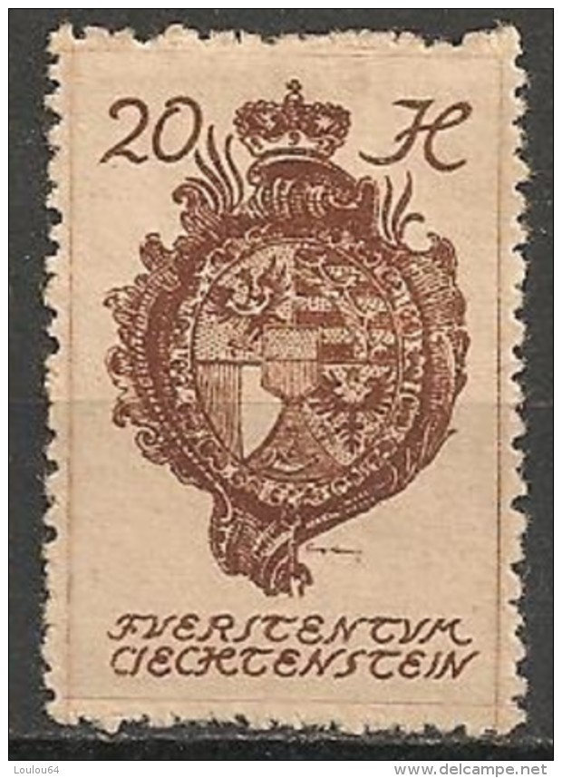 Timbres - Liechtenstein - 1920 -  20 H. - - Gebraucht