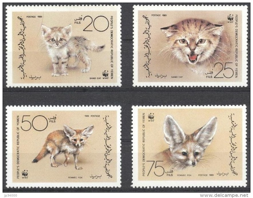 YEMEN, WWF,chats Sauvages. Yvert N° 343/46. ** Neuf Sans Charniere. MNH. - Unused Stamps