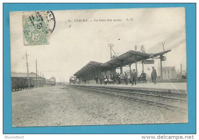 CPA 36 - Chemin De Fer La Gare De CLICHY 92 - Clichy