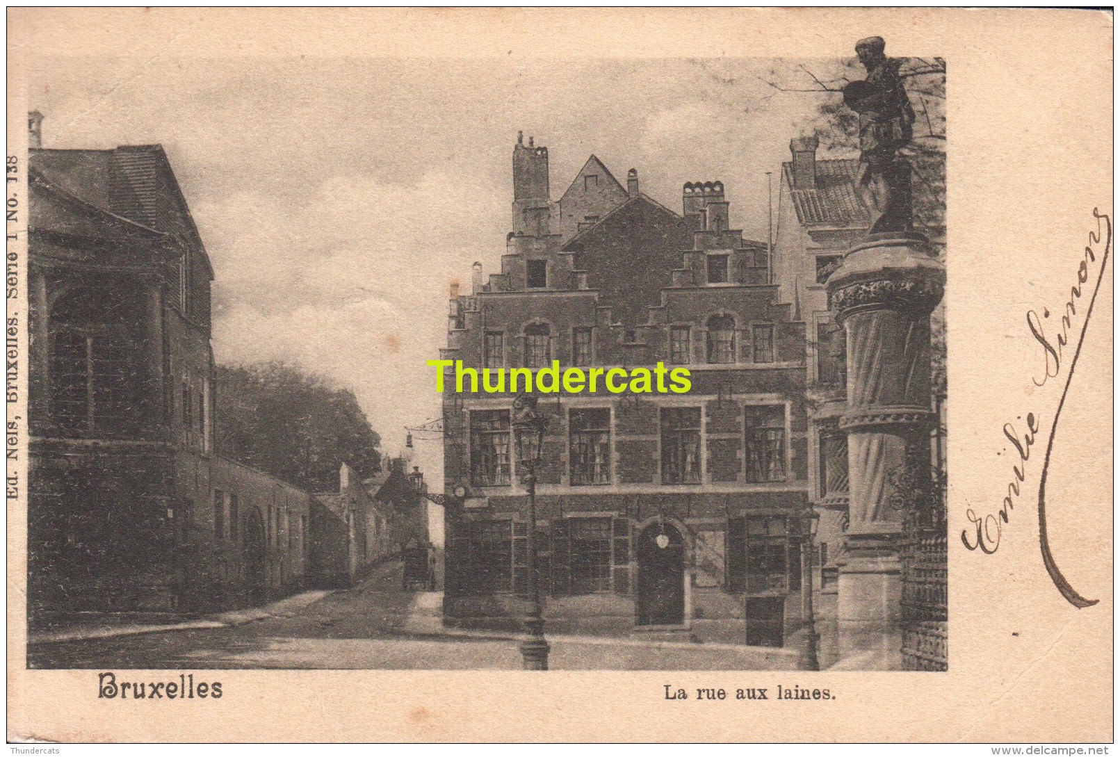 CPA BRUXELLES NELS SERIE 1 No 138 LA RUE AUX LAINES - Lanen, Boulevards