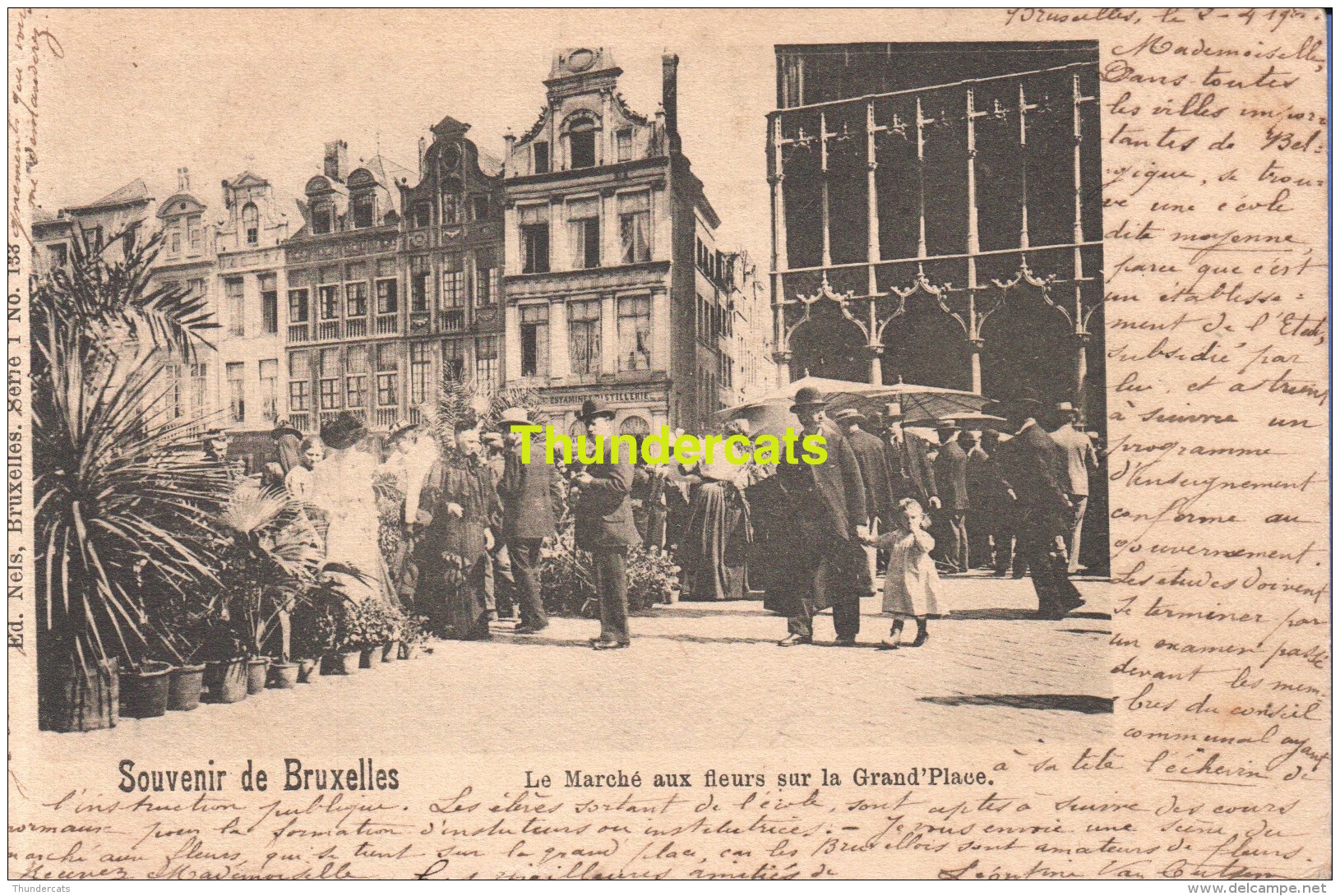 CPA BRUXELLES NELS SERIE 1 No 133 LE MARCHE AUX FLEURS SUR LA GRAND PLACE - Mercadillos