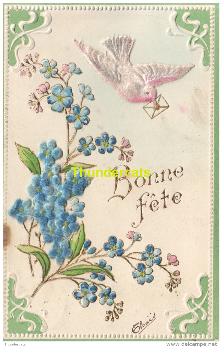 CPA CARTE EN RELIEF AVEC TISSUS ** EMBOSSED CARD WITH ADDED TISSU FABRIC - Autres & Non Classés