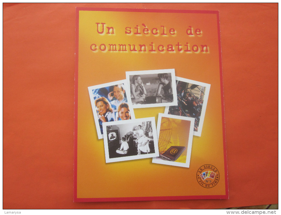 17-3-2001 AU FIL DU TIMBRE UN SIECLE DE COMMUNICATION BLOC FEUILLET 5 TIMBRES Publicité-disque-bonne Nuit Les Petits-po - Used