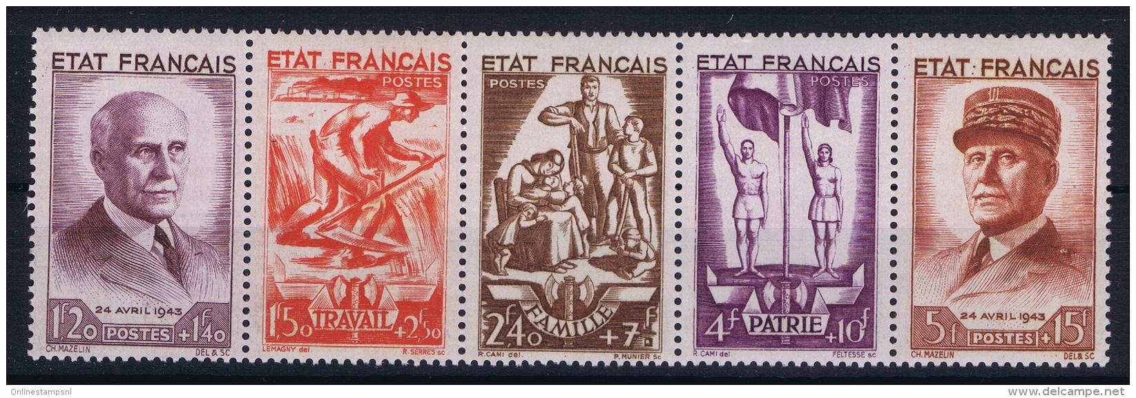 France: Yv Nr 576 - 580 MNH/** Sans Charnière Postfrisch - Unused Stamps