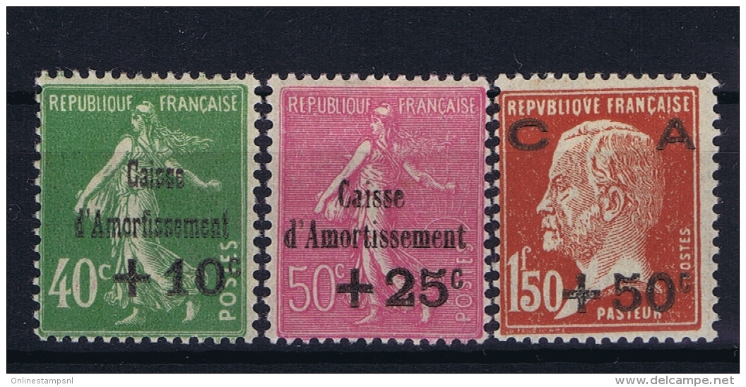 France: Yv Nr  253 - 255MH/* Falz/ Charniere 1929 - Neufs