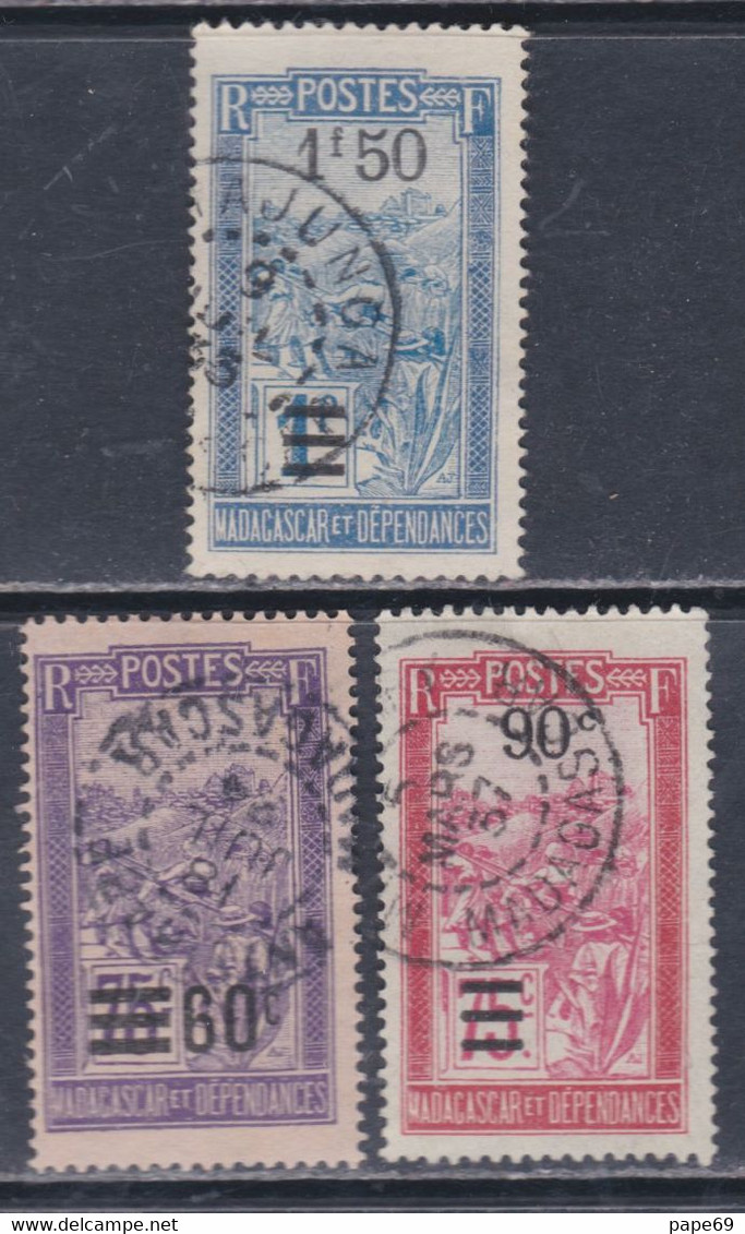 Madagascar N° 147 + 150 + 152  O Partie De Série  Timbres Surchargés : Les 3 Valeurs  Oblitérations Moyennes  Sinon TB - Usati