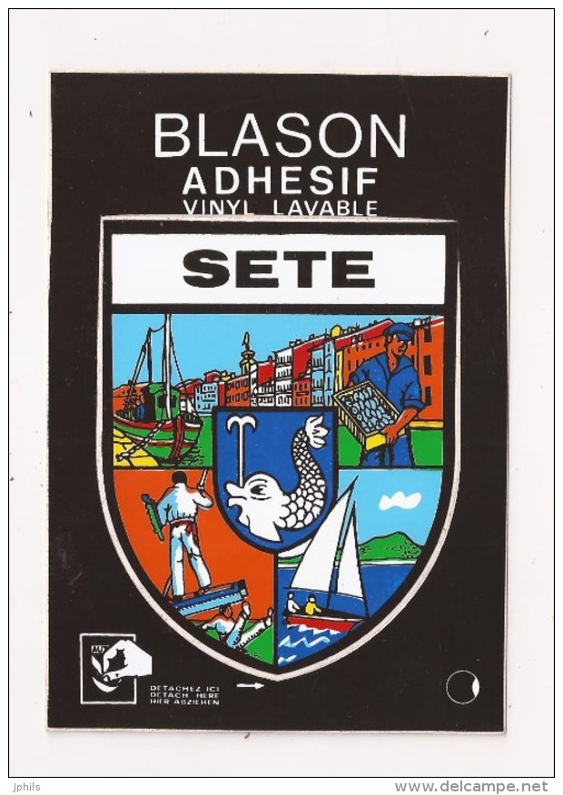 ( 34 ) SETE Blason Adhésif - Sete (Cette)