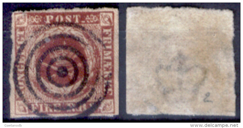 Danimarca F0040 - 1851-54: Y&T N. 2 (o), Privo Di Difetti Occulti.- - Gebraucht