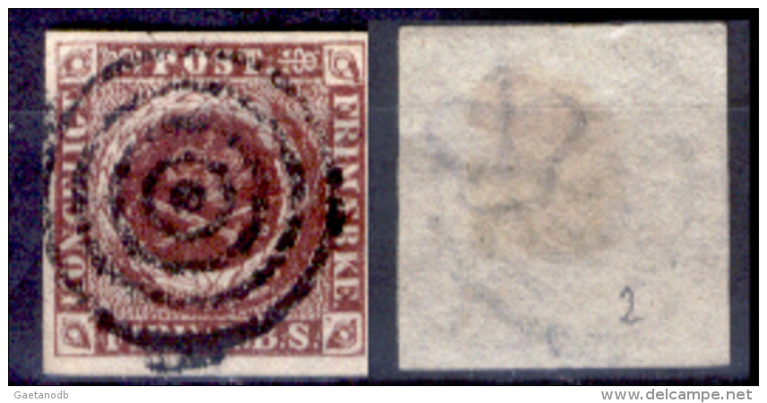 Danimarca F0041 - 1851-54: Y&T N. 2 (o), Privo Di Difetti Occulti.- - Used Stamps