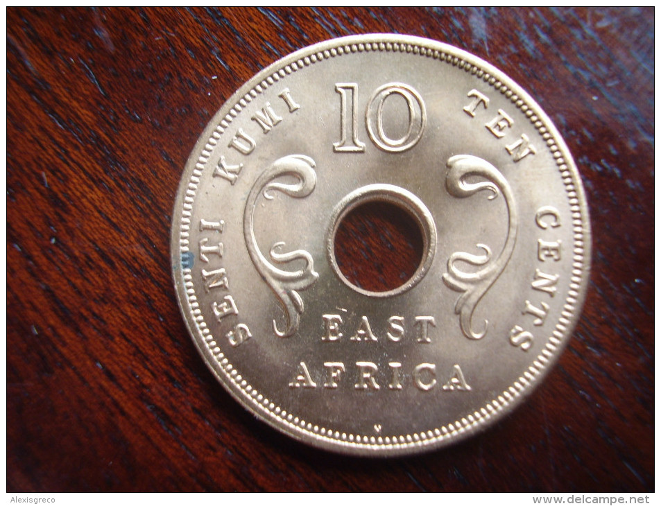 BRITISH EAST AFRICA 1964 UNCIRCULATED COIN TEN CENTS BRONZE (Post-Independence Issue). - British Colony