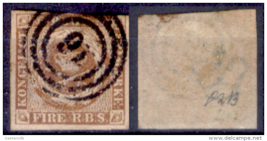 Danimarca F0045 - 1851-54: Y&T N. 2b (o), Privo Di Difetti Occulti.- - Used Stamps