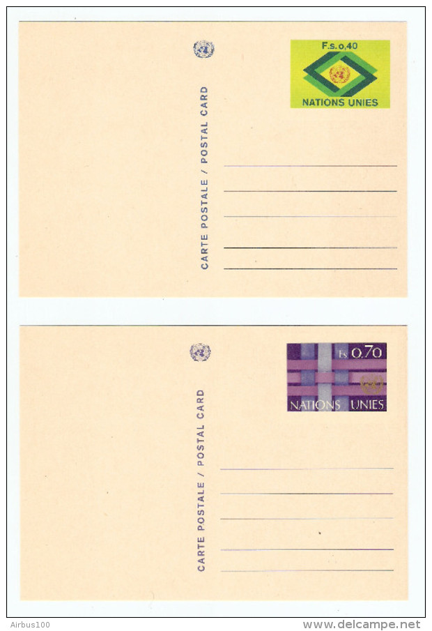 LOT DE 4 CARTES ENTIER POSTAUX UNITED NATIONS NACIONES UNIDAS - NEUFS - TOUS SCANNÉS - 2 Scans - - Collections, Lots & Series