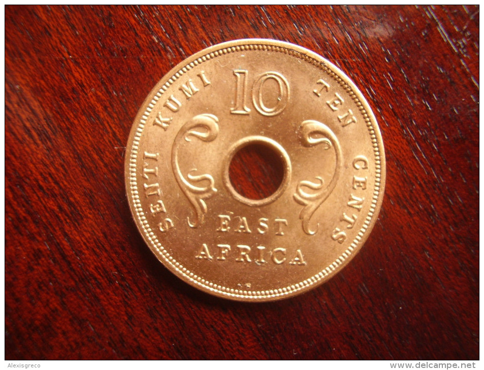 BRITISH EAST AFRICA 1964 UNCIRCULATED COIN TEN CENTS BRONZE (Post-Independence Issue). - British Colony