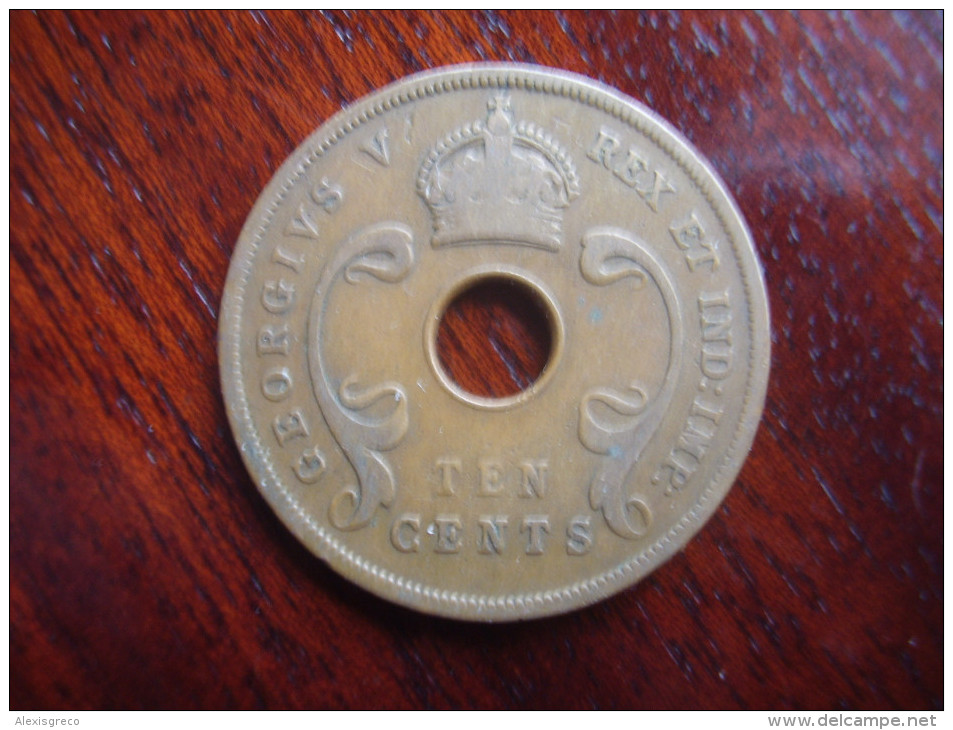 BRITISH EAST AFRICA USED TEN CENT COIN BRONZE Of 1922 - GEORGE V. - Colonie Britannique