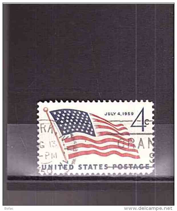 671  OBL  Y&amp;T   Nouveau Drapeau 49 étoiles "Fête Nationale "    *ETATS UNIS D&rsquo;AMERIQUE*  58/18 - Used Stamps